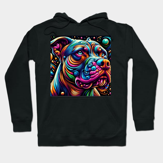 Pitbull Abstract Hoodie by CreatingChaos